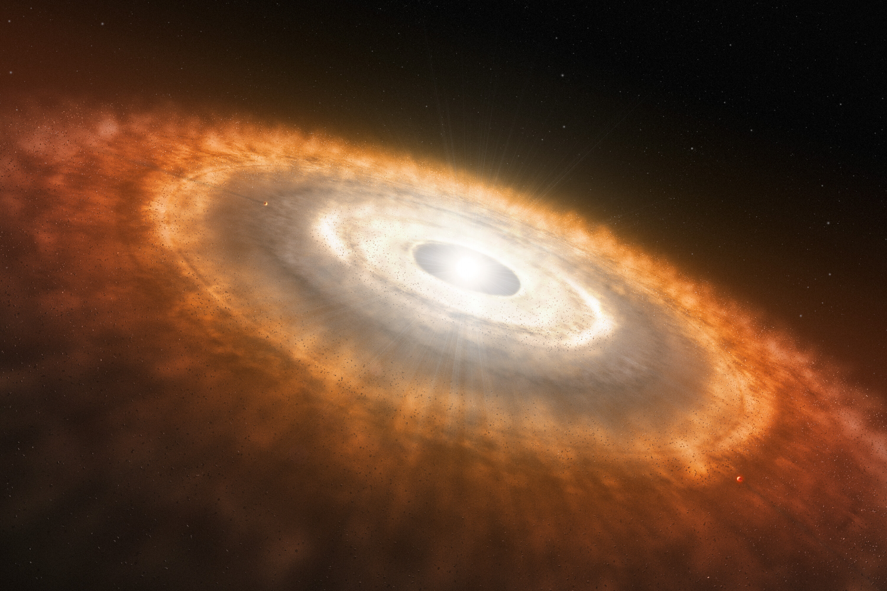 Künstlerische Darstellung einer protoplanetaren Scheibe